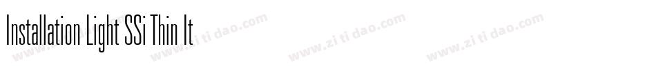 Installation Light SSi Thin Italic字体转换